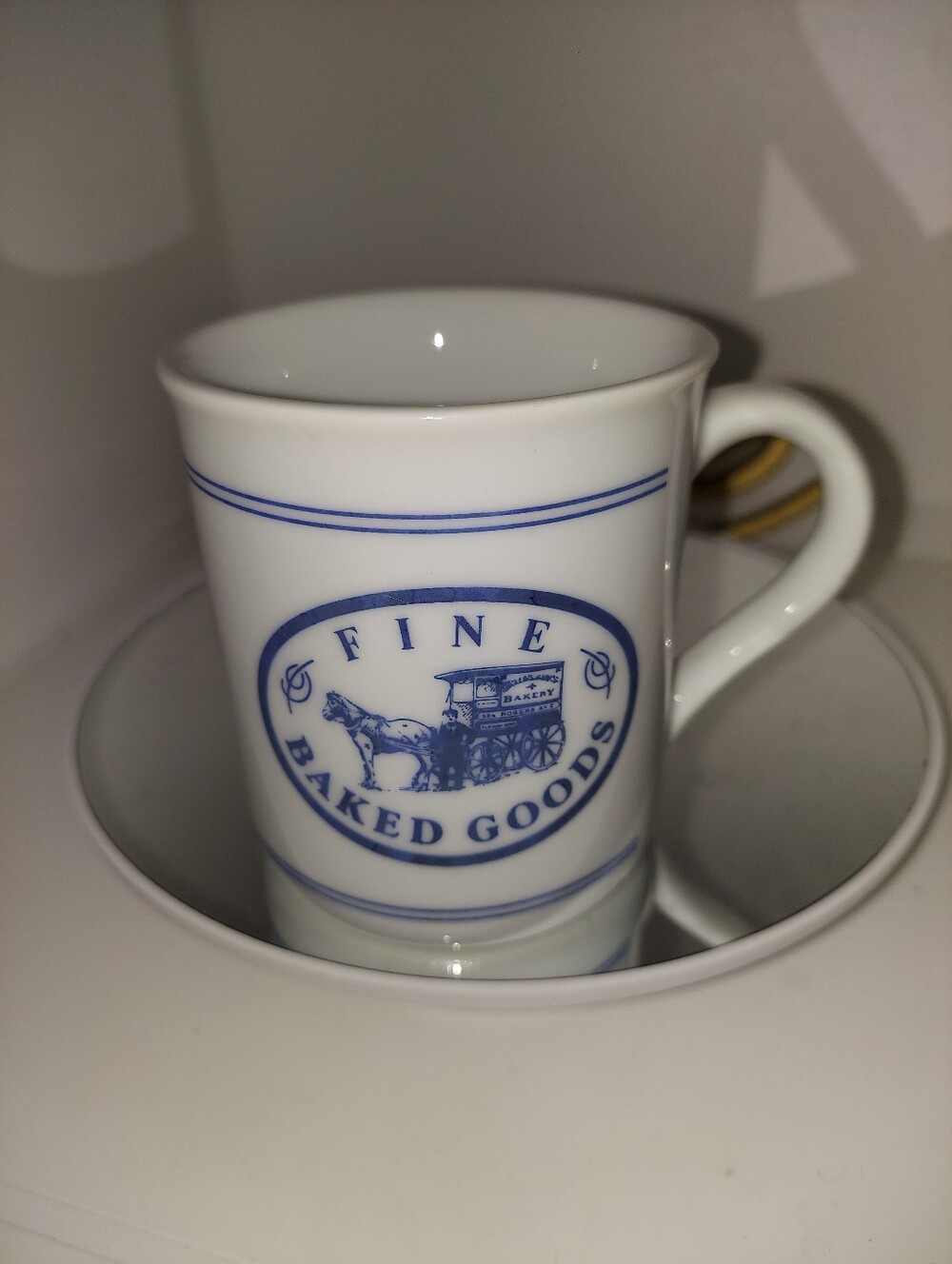 Vintage Entenmann's Donuts Danishes Horse Drawn Cart Coffee Tea Mug Cup